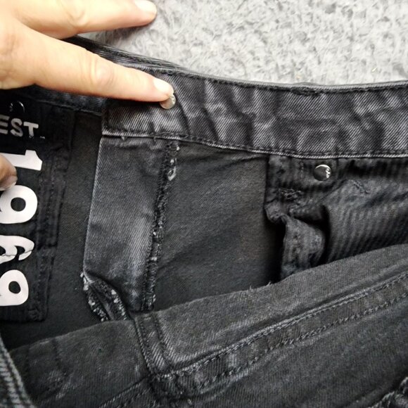 GAP Jeans Womens 29 Petite Black Stretch Mid Rise Long And Lean Flare - Picture 10 of 14